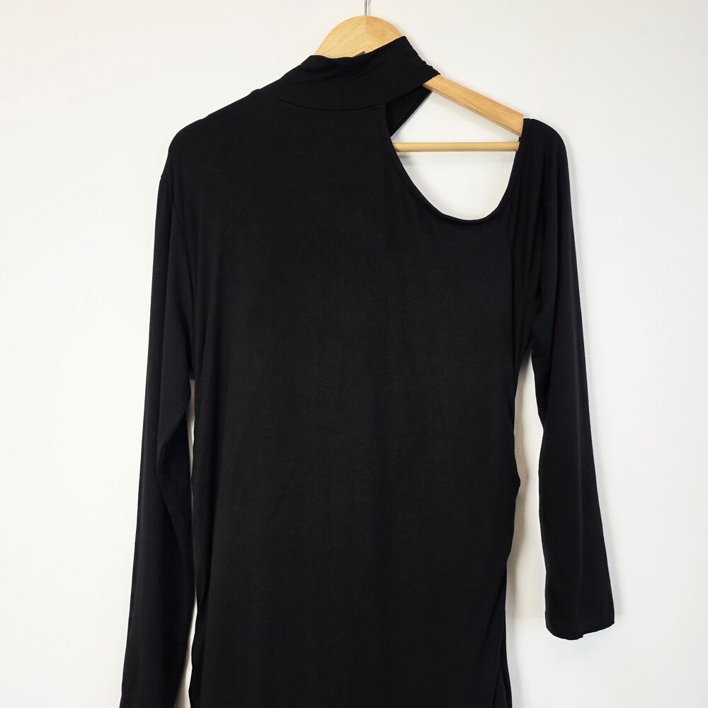 Marcelle NYC Asymmetrical Off the Shoulder Midi Knit Long Sleeve Dress XXL - Picture 5 of 10